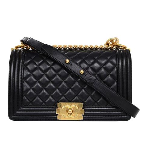 chanel boy classic wallet|Chanel black boyfriend bag.